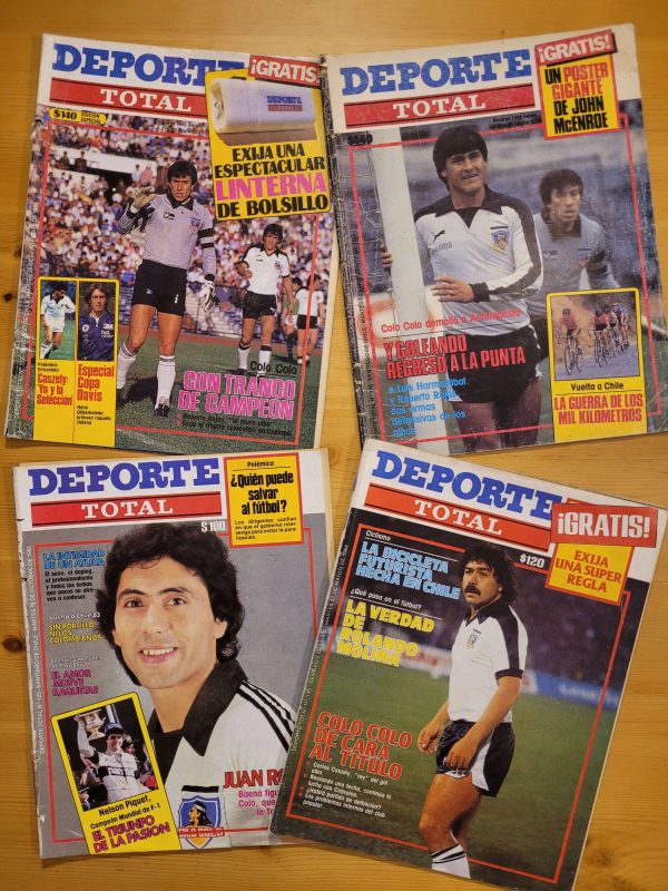 Pack DEPORTE TOTAL -Portadas Colo Colo-, años 80s (x4)