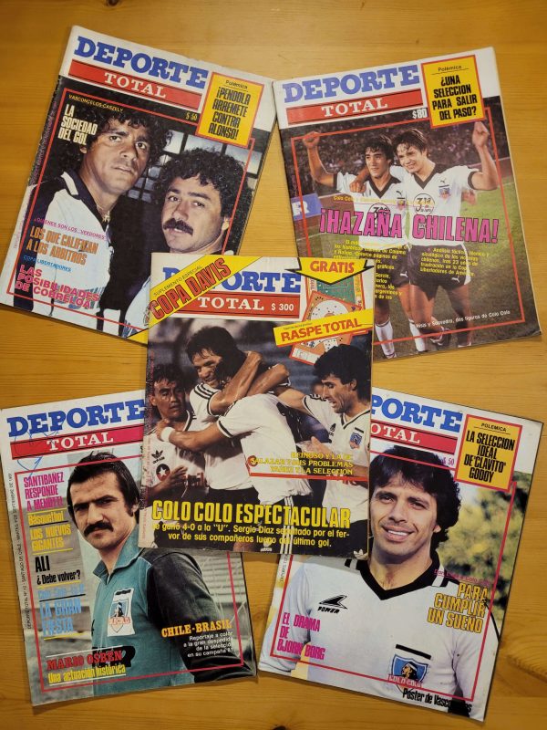 Pack DEPORTE TOTAL -Portadas Colo Colo- años 80s (x5)