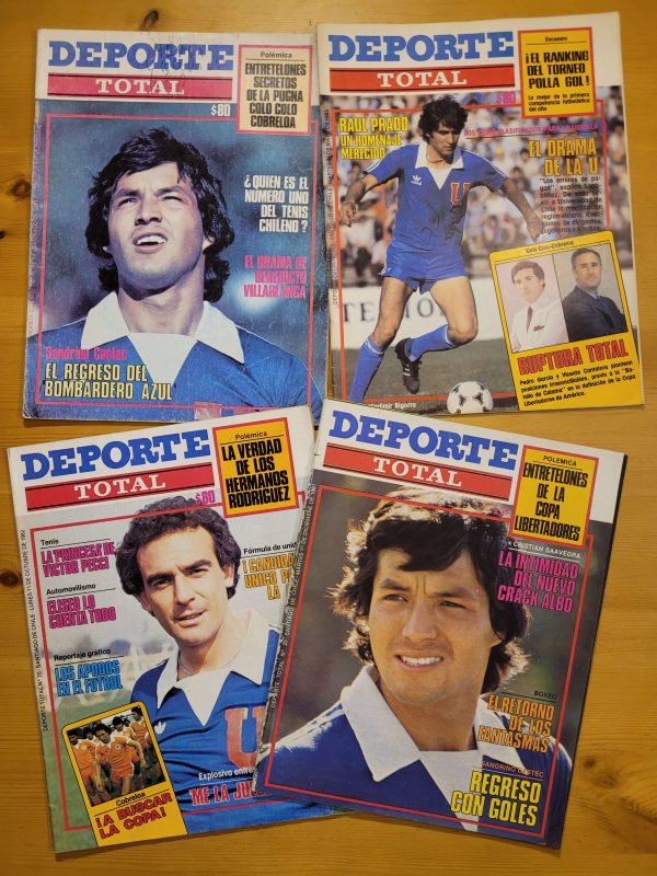 Pack DEPORTE TOTAL años 80s -Portadas U. de Chile- n°2 (x4)