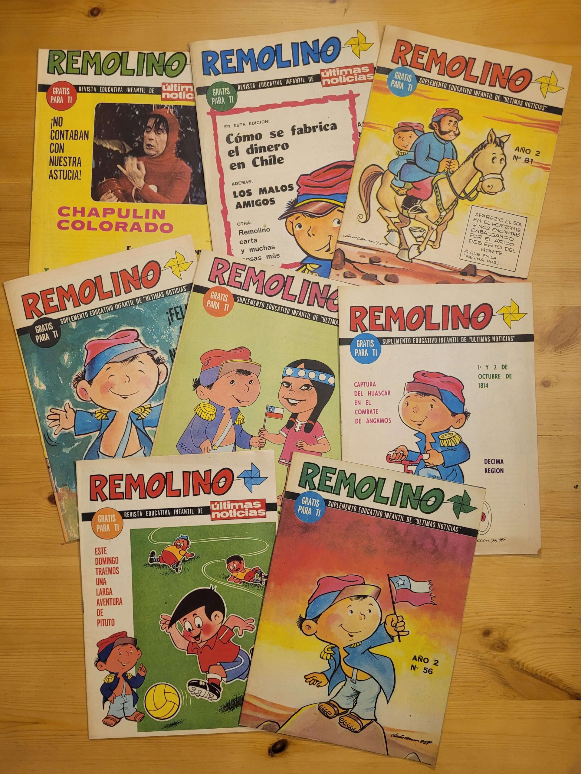 Pack REMOLINO años 70s (x8)