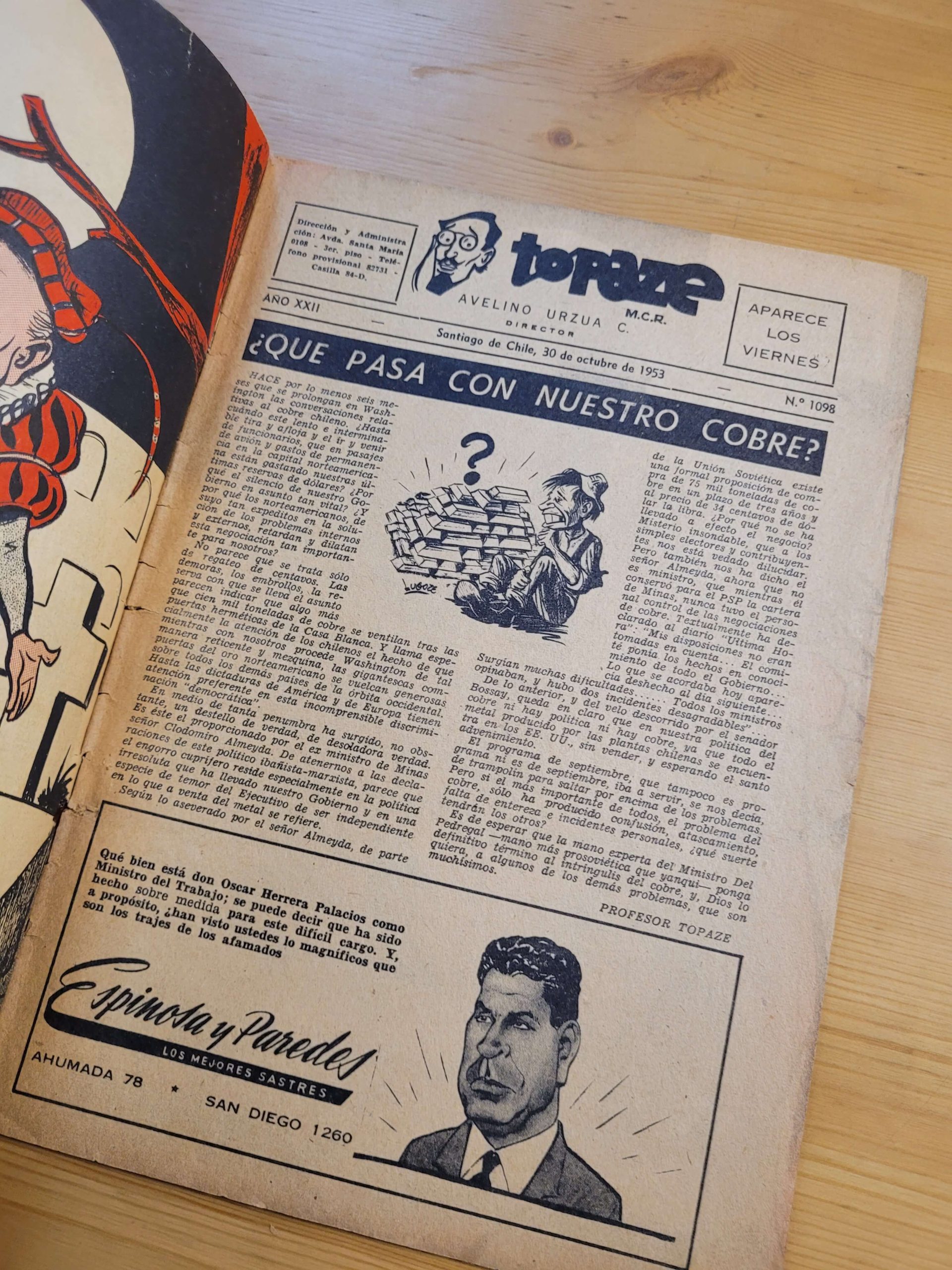 Pack TOPAZE años 50s -Portadas Carlos Ibáñez del campo- n°1 (x5) - Imagen 20