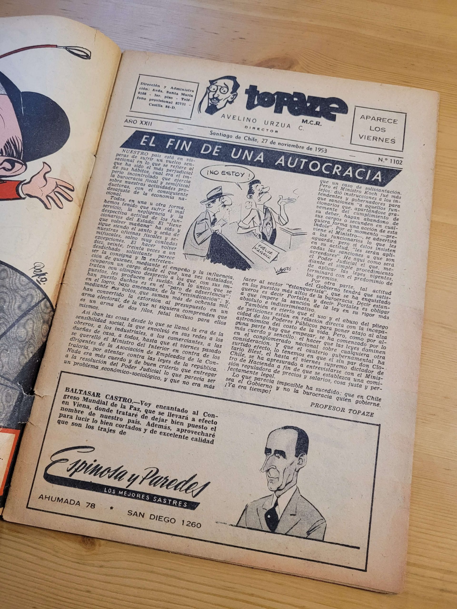 Pack TOPAZE años 50s -Portadas Carlos Ibáñez del campo- n°1 (x5) - Imagen 23