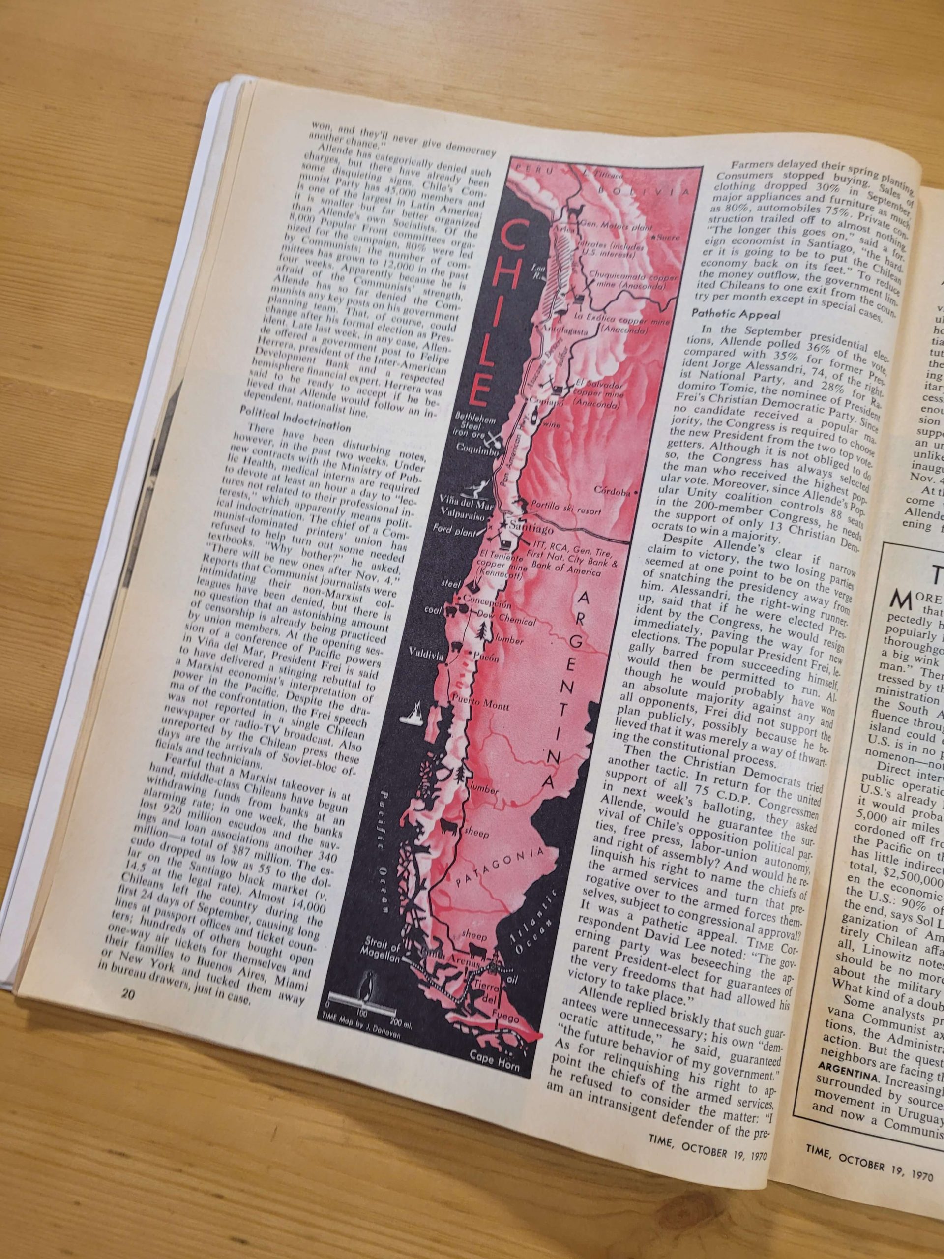 Revista TIME -Única portada de Salvador Allende- (1970) - Imagen 3