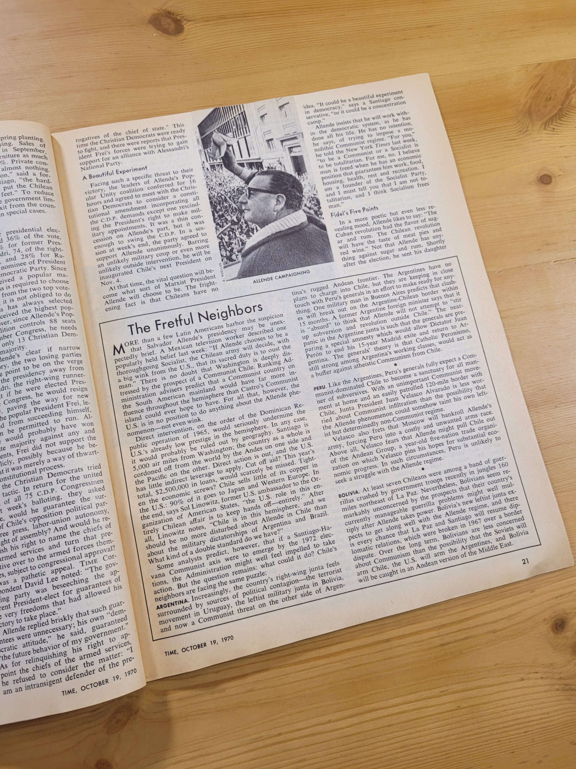 Revista TIME -Única portada de Salvador Allende- (1970) - Imagen 4