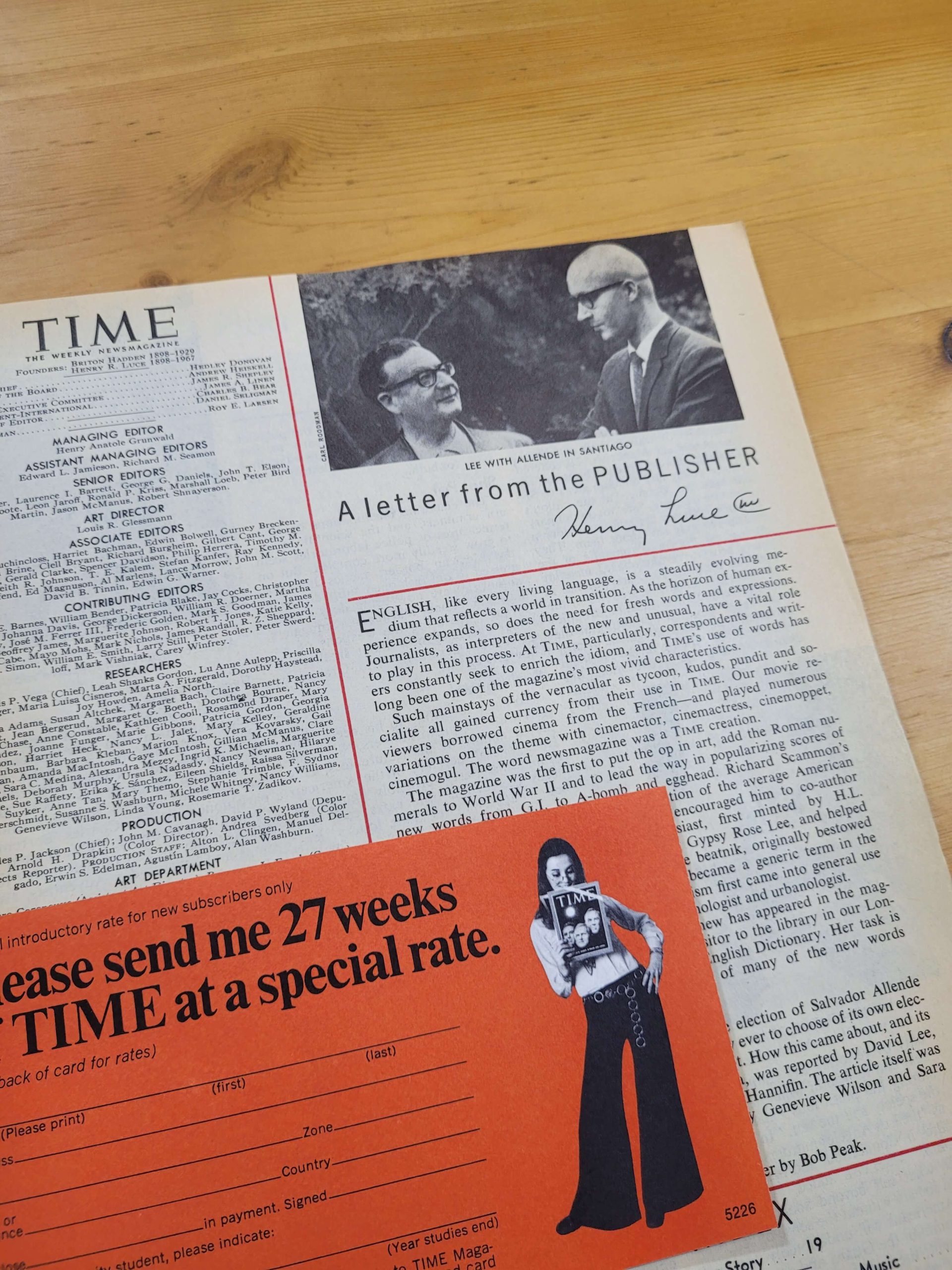 Revista TIME -Única portada de Salvador Allende- (1970) - Imagen 10