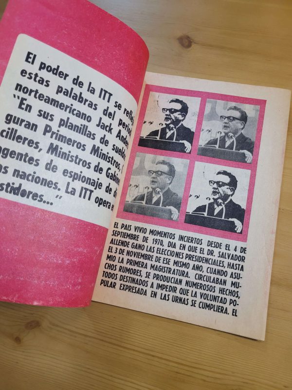 Librillo propagandístico DOCUMENTOS SECRETOS DE LA ITT: COMPLOT CONTRA CHILE -1971-