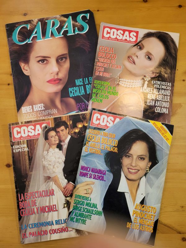 Pack COSAS y CARAS -Cecilia Bolocco principios de los 90s- (x4)