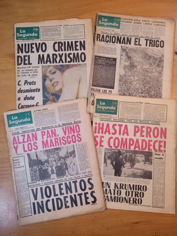 Pack diario LA SEGUNDA -Periodo Unidad Popular, 1973- (x4)