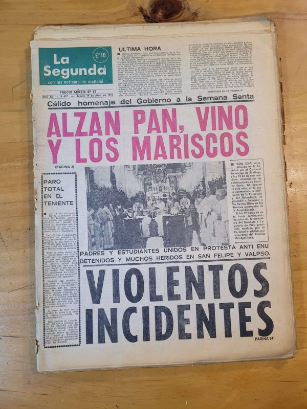 Pack diario LA SEGUNDA -Periodo Unidad Popular, 1973- (x4)