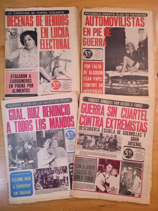 Pack DIARIO LA TERCERA -1973, previos al 11/9- (x4)