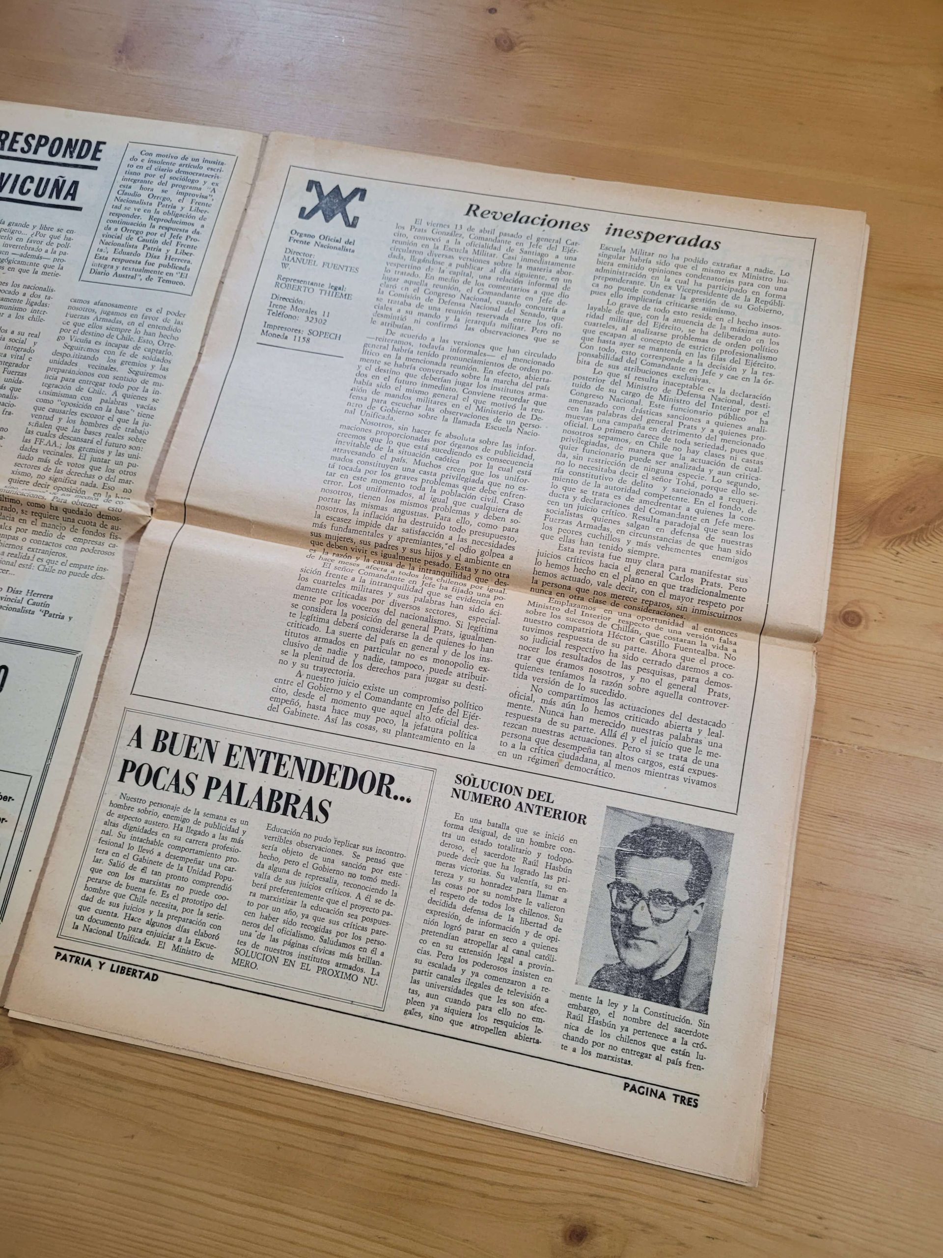 Revista PATRIA Y LIBERTAD -Periodo Unidad Popular- (1973) - Imagen 4