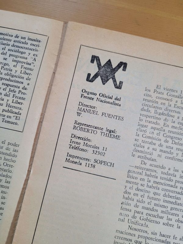 Revista PATRIA Y LIBERTAD -Periodo Unidad Popular- (1973)