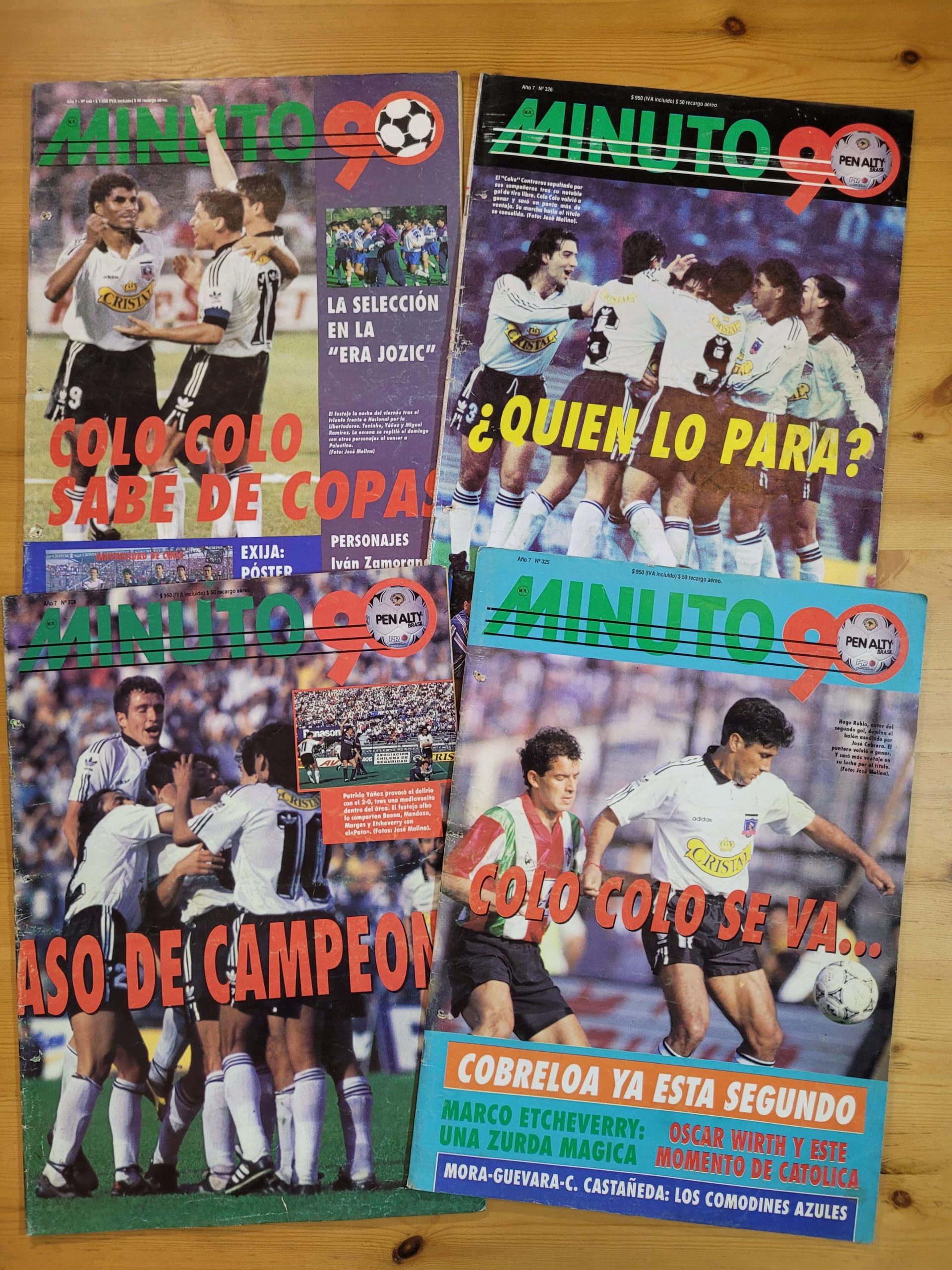 Pack MINUTO 90 -Colo Colo 1993 y 1994- n°2 (x4)
