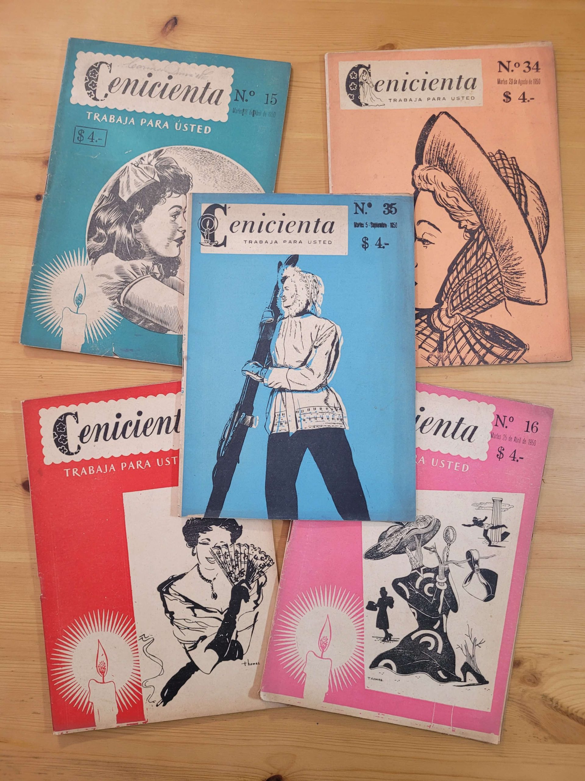 Pack CENICIENTA años 50s (x5)
