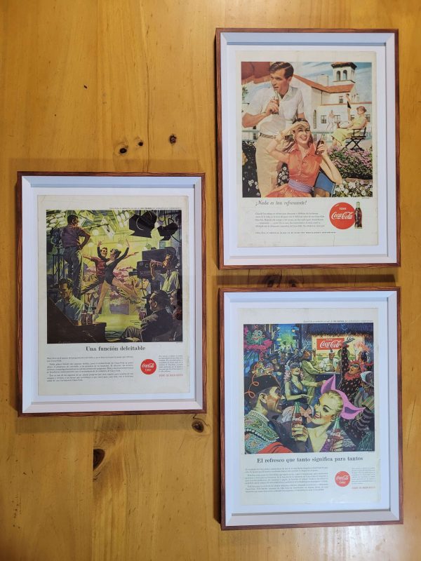 Pack cuadros PUBLICIDAD COCA COLA (años 50s)