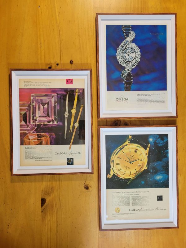 Pack cuadros PUBLICIDAD RELOJES OMEGA (años 50s)